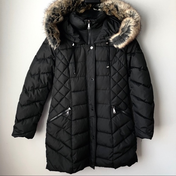 Laundry Black Puffer Jacket - Picture 1 of 8